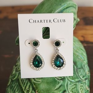 Charter Club Silver-Tone EMERALD GREEN